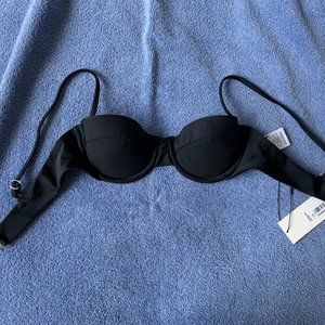 NWT Veronica Beard Dyer Bikini Top Black